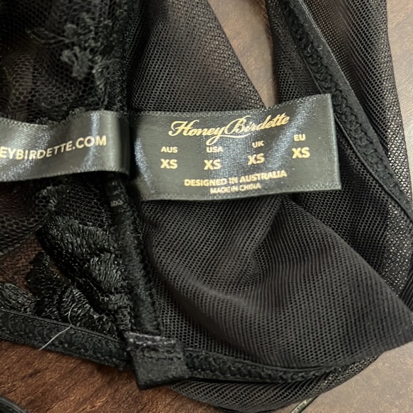 Like New Honey Birdette Whitney Black Playsuit XS - Picture 5 of 5